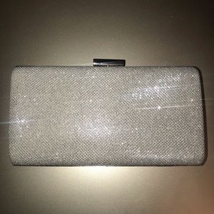 Silver Glitter Clutch